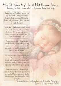 a guide to common reasons why babies cry