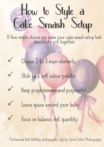 a guide to styling a cake smash photo shoot