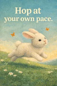 Rabbit Motivation Poster Hop at your own pace
