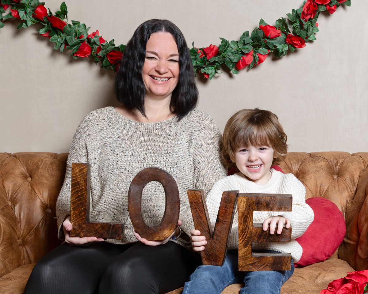 Mum and Son photographed during Sarah Fisher Photography Valentine’s mini session in West Sussex
