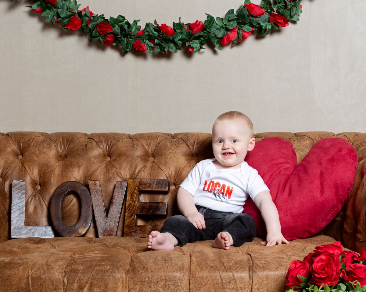 Child photographed during Sarah Fisher Photography Valentine’s mini session in West Sussex