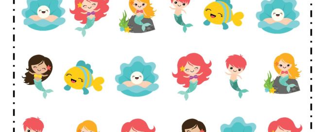 link to a free printables board on Pinterest with Mermaid fun and activities