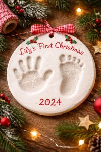 Baby handprint keepsake