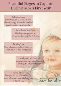 a guide explaining the best time photograph babies during their first year