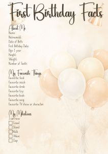 First birthday facts list