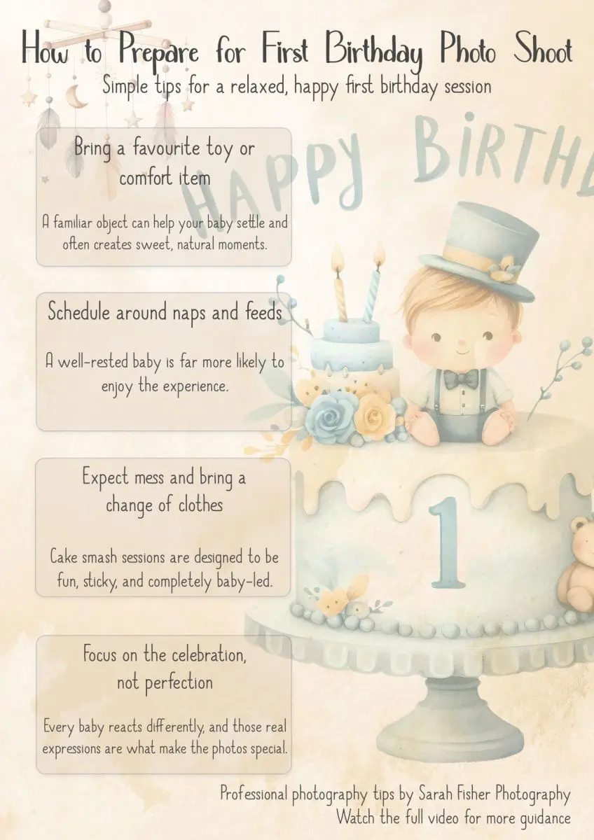 simple guide to preparing for a first birthday session