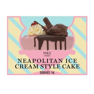 M&S neapolitan birthday cake
