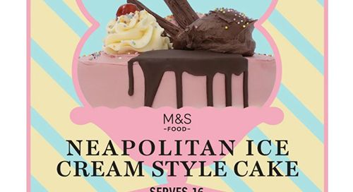 M&S neapolitan birthday cake