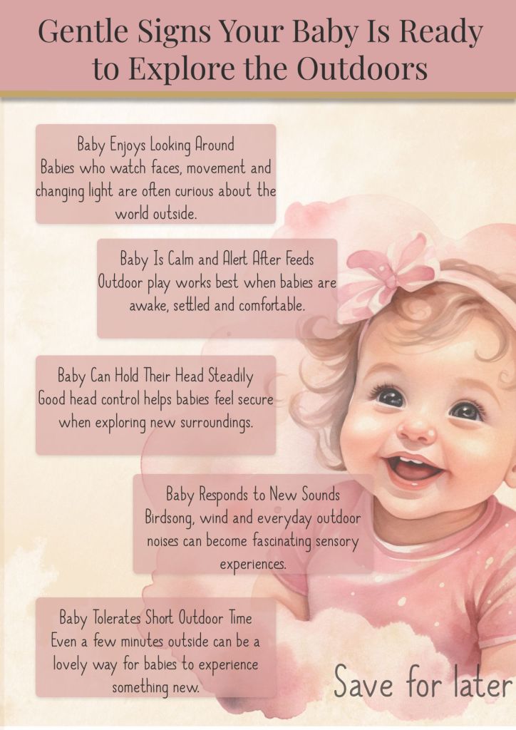 a guide to when babies are ready to go outdoors and start to explore