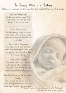 a guide to the sensory world of a newborn