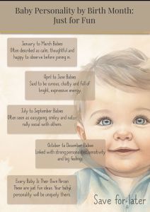 a guide to your baby's birth month and their personality