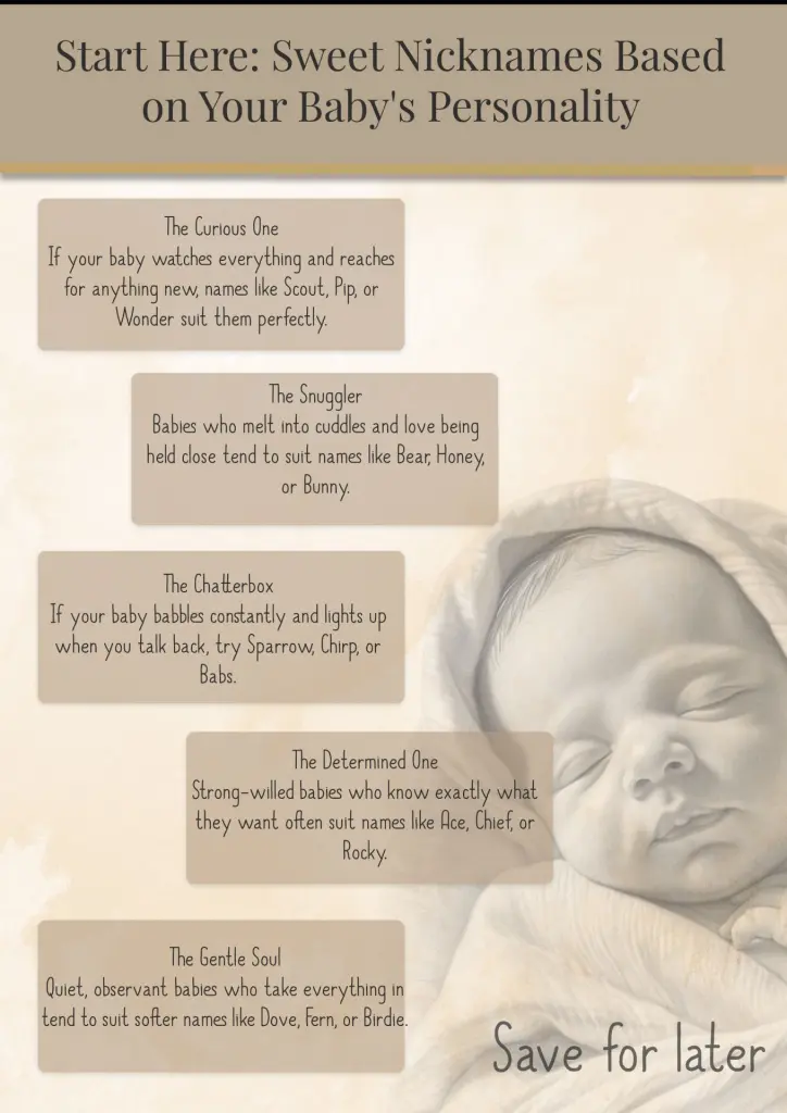 a guide to choosing a baby nickname based on their personality