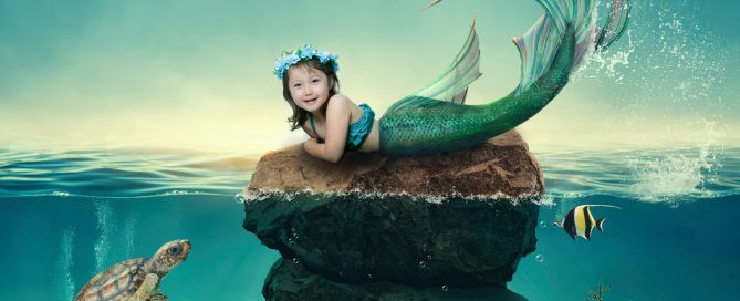a little mermaid digital art piece