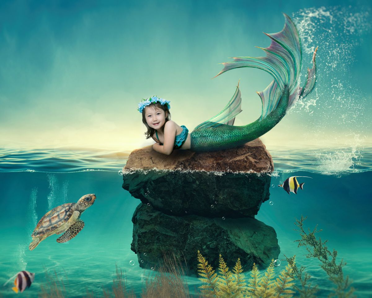 a little mermaid digital art piece