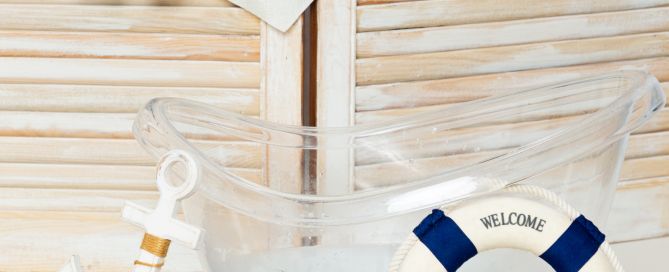 nautical themed milk bath tub splash photo shoot set