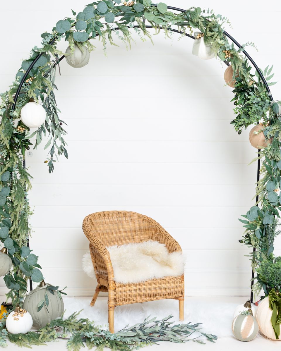winter arch christmas photo shoot set