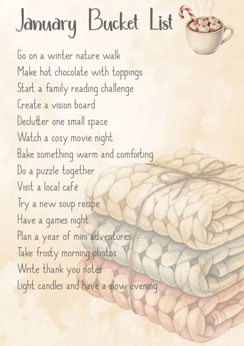 January family bucket list