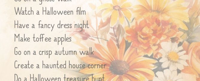 October family bucket list