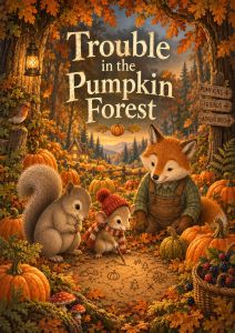 Trouble in the Pumpkin Forest - A forest tale by Sarah Fisher