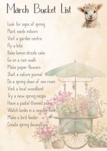Bucket List - March