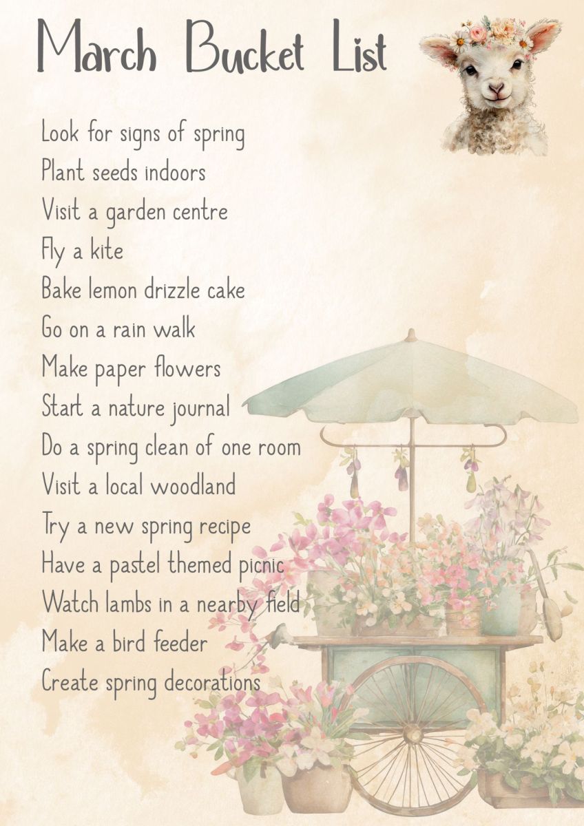 Bucket List - March